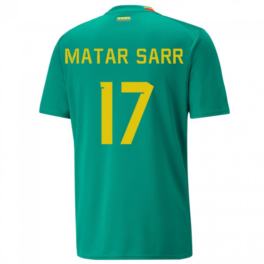Kinderen Senegalees Pape Matar Sarr #17 Groente Uitshirt Uittenue 22-24 T-shirt