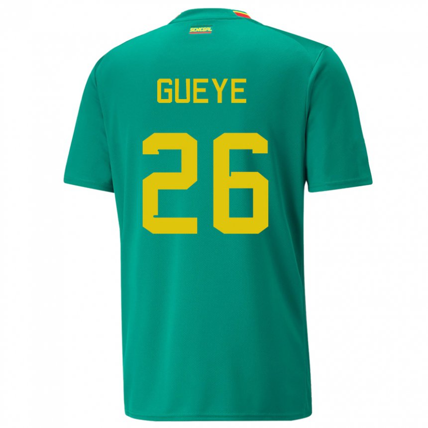 Kinderen Senegalees Pape Gueye #26 Groente Uitshirt Uittenue 22-24 T-shirt