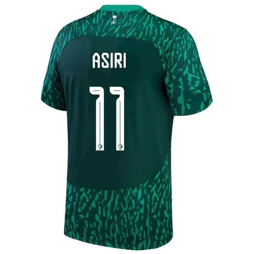 Kinderen Saoedi-arabisch Haitham Asiri #11 Donkergroen Uitshirt Uittenue 22-24 T-shirt