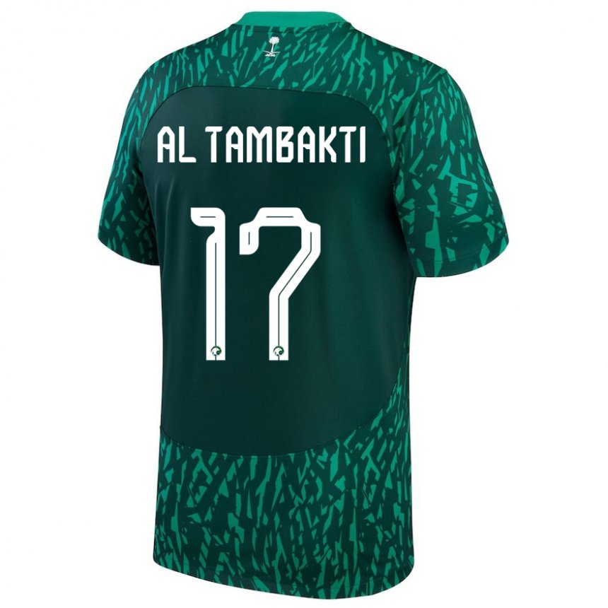 Kinderen Saoedi-arabisch Hassan Al Tambakti #17 Donkergroen Uitshirt Uittenue 22-24 T-shirt