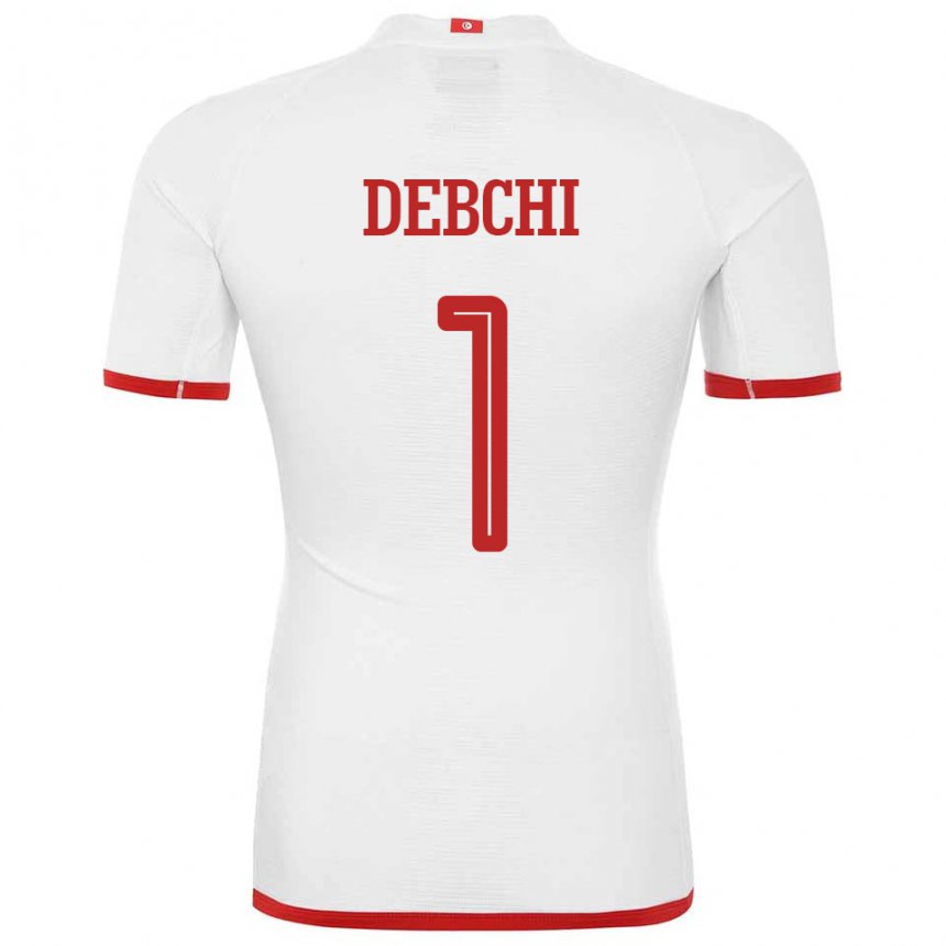 Kinderen Tunesisch Mohamed Sedki Debchi #1 Wit Uitshirt Uittenue 22-24 T-shirt
