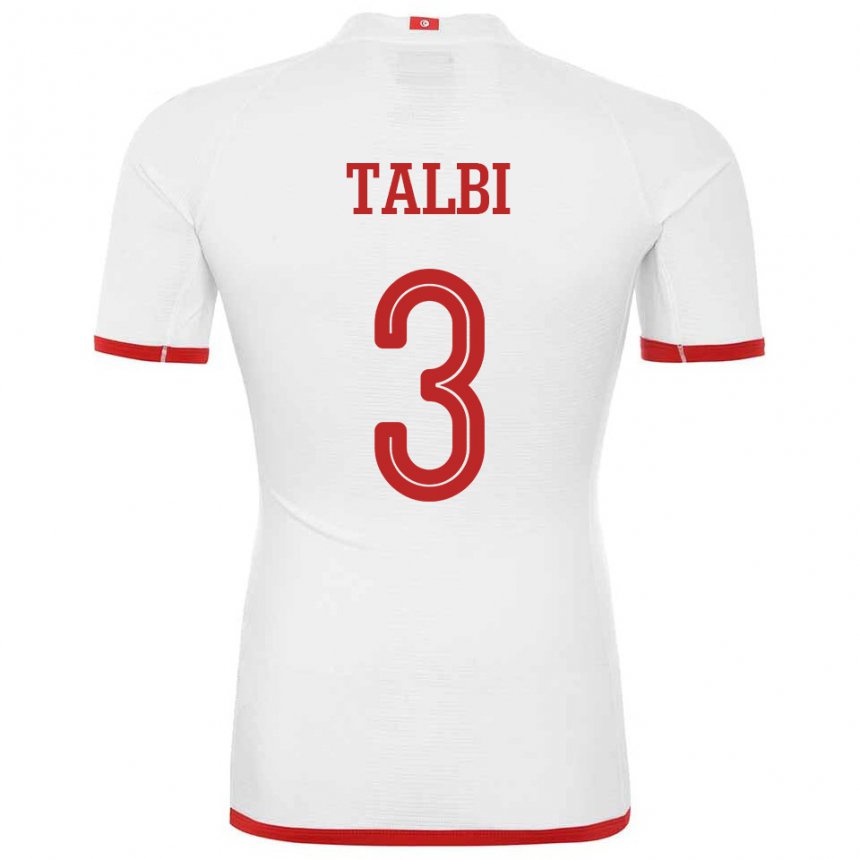 Kinderen Tunesisch Montassar Talbi #3 Wit Uitshirt Uittenue 22-24 T-shirt