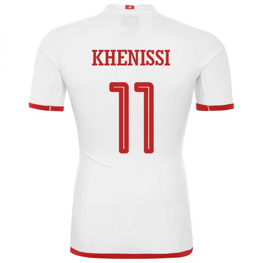 Kinderen Tunesisch Taha Yassine Khenissi #11 Wit Uitshirt Uittenue 22-24 T-shirt