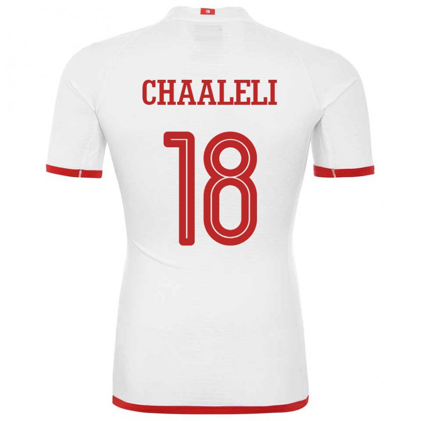 Kinderen Tunesisch Ghaliene Chaaleli #18 Wit Uitshirt Uittenue 22-24 T-shirt