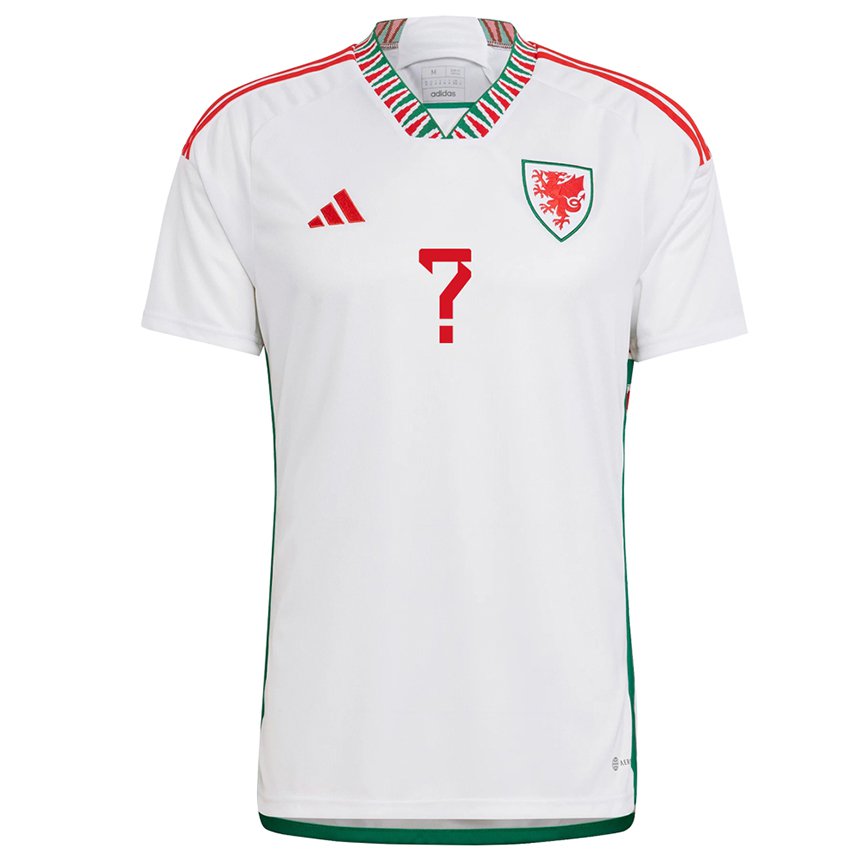 Kinderen Welsh Uw Naam #0 Wit Uitshirt Uittenue 22-24 T-shirt