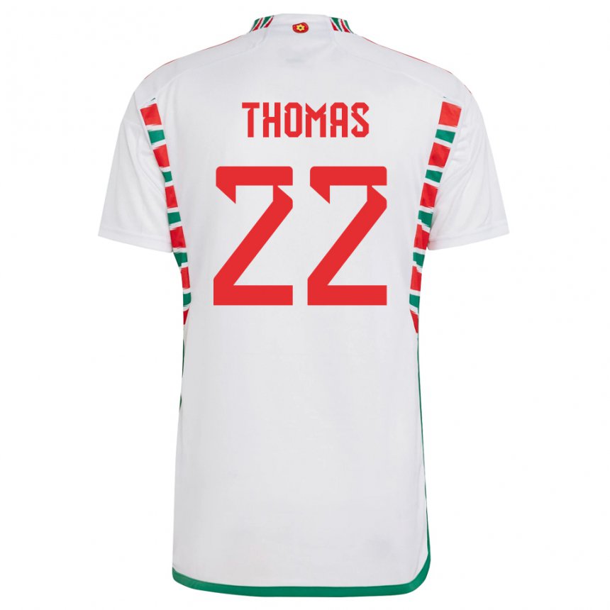 Kinderen Welsh Sorba Thomas #22 Wit Uitshirt Uittenue 22-24 T-shirt