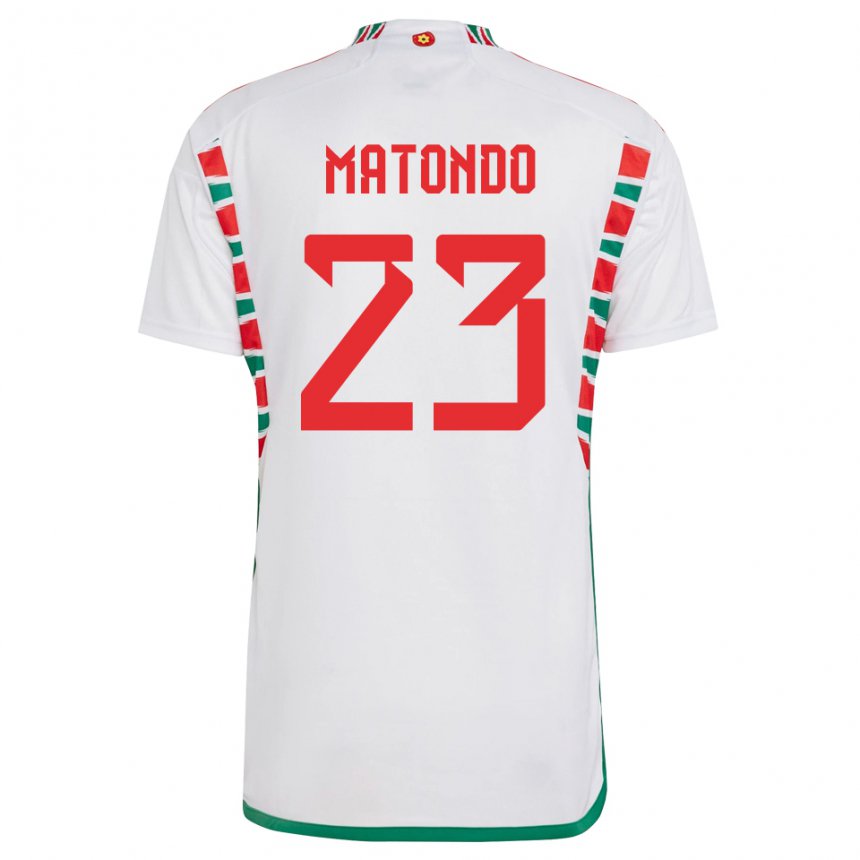 Kinderen Welsh Rabbi Matondo #23 Wit Uitshirt Uittenue 22-24 T-shirt