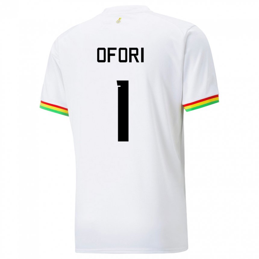 Heren Ghanees Richard Ofori #1 Wit Thuisshirt Thuistenue 22-24 T-shirt