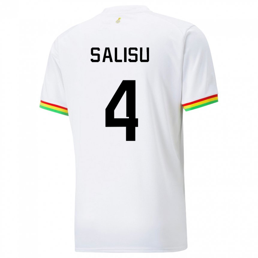 Heren Ghanees Mohammed Salisu #4 Wit Thuisshirt Thuistenue 22-24 T-shirt