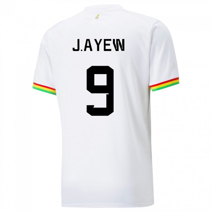 Heren Ghanees Jordan Ayew #9 Wit Thuisshirt Thuistenue 22-24 T-shirt