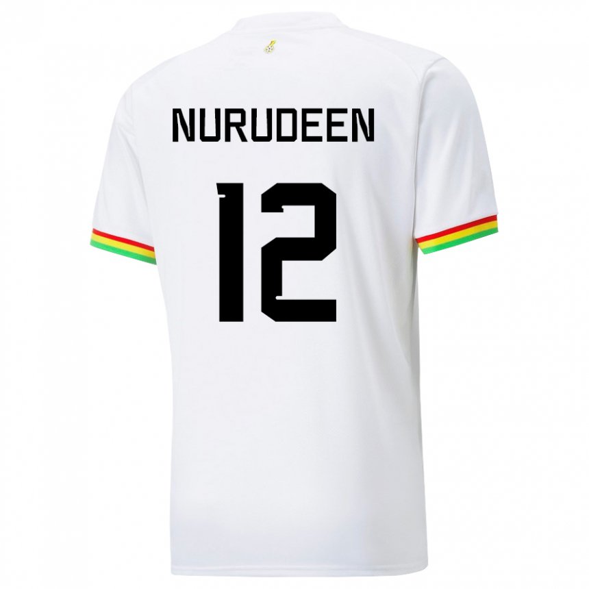 Heren Ghanees Abdul Nurudeen #12 Wit Thuisshirt Thuistenue 22-24 T-shirt