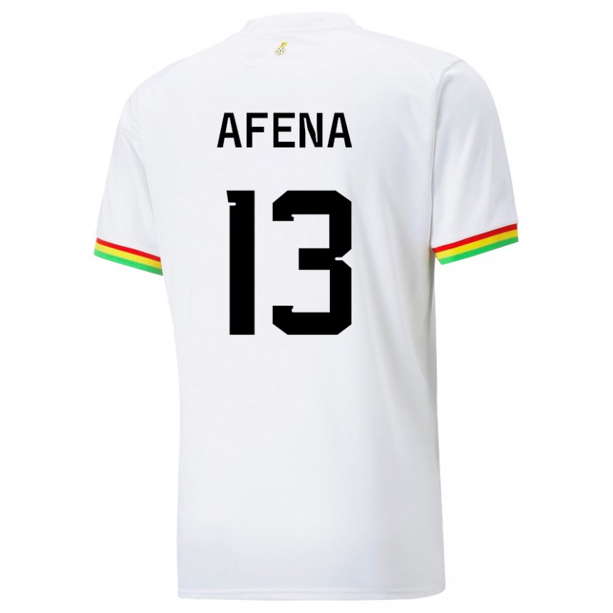 Heren Ghanees Felix Afena-gyan #13 Wit Thuisshirt Thuistenue 22-24 T-shirt