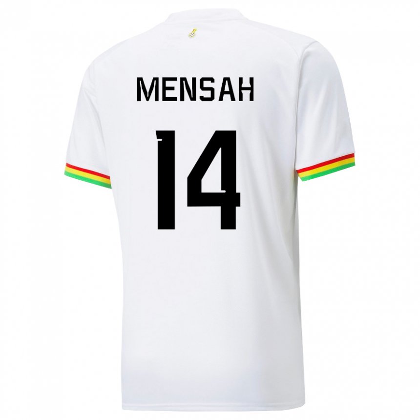 Heren Ghanees Gideon Mensah #14 Wit Thuisshirt Thuistenue 22-24 T-shirt