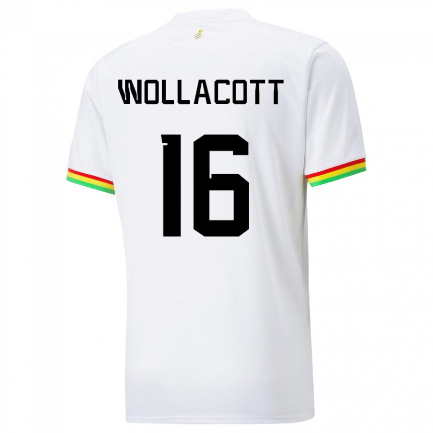 Heren Ghanees Joe Wollacott #16 Wit Thuisshirt Thuistenue 22-24 T-shirt