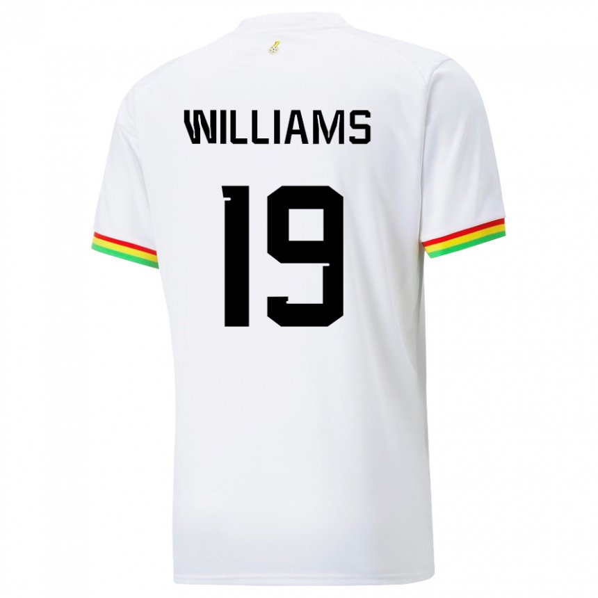 Heren Ghanees Inaki Williams #19 Wit Thuisshirt Thuistenue 22-24 T-shirt