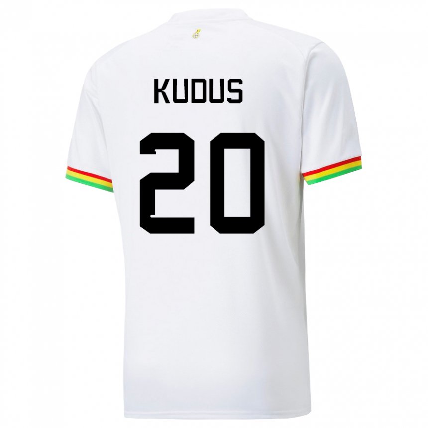 Heren Ghanees Mohammed Kudus #20 Wit Thuisshirt Thuistenue 22-24 T-shirt