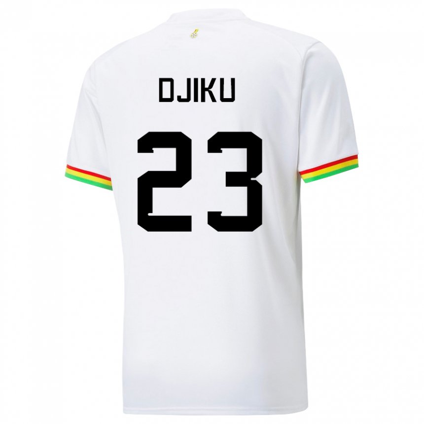 Heren Ghanees Alexander Djiku #23 Wit Thuisshirt Thuistenue 22-24 T-shirt