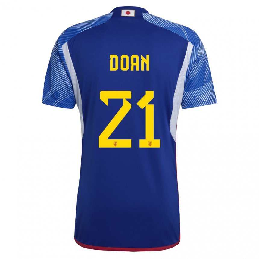 Heren Japans Ritsu Doan #21 Koningsblauw Thuisshirt Thuistenue 22-24 T-shirt