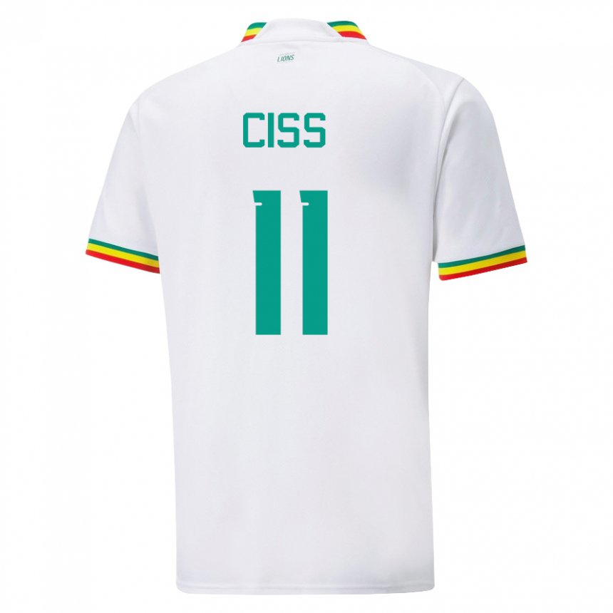 Heren Senegalees Pathe Ciss #11 Wit Thuisshirt Thuistenue 22-24 T-shirt
