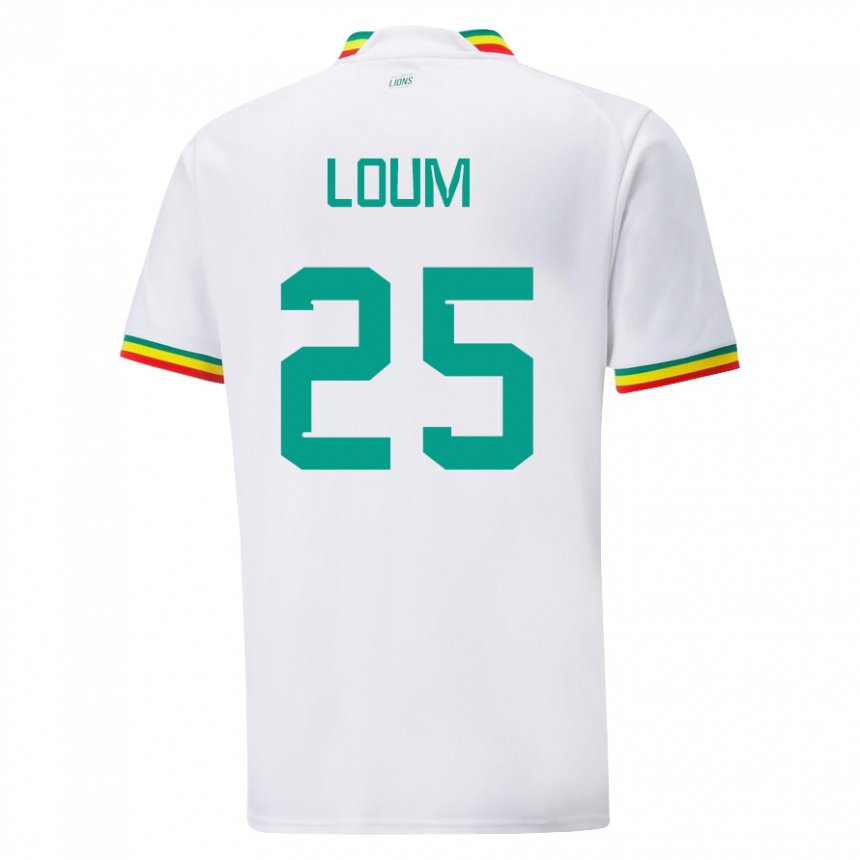 Heren Senegalees Mamadou Loum #25 Wit Thuisshirt Thuistenue 22-24 T-shirt