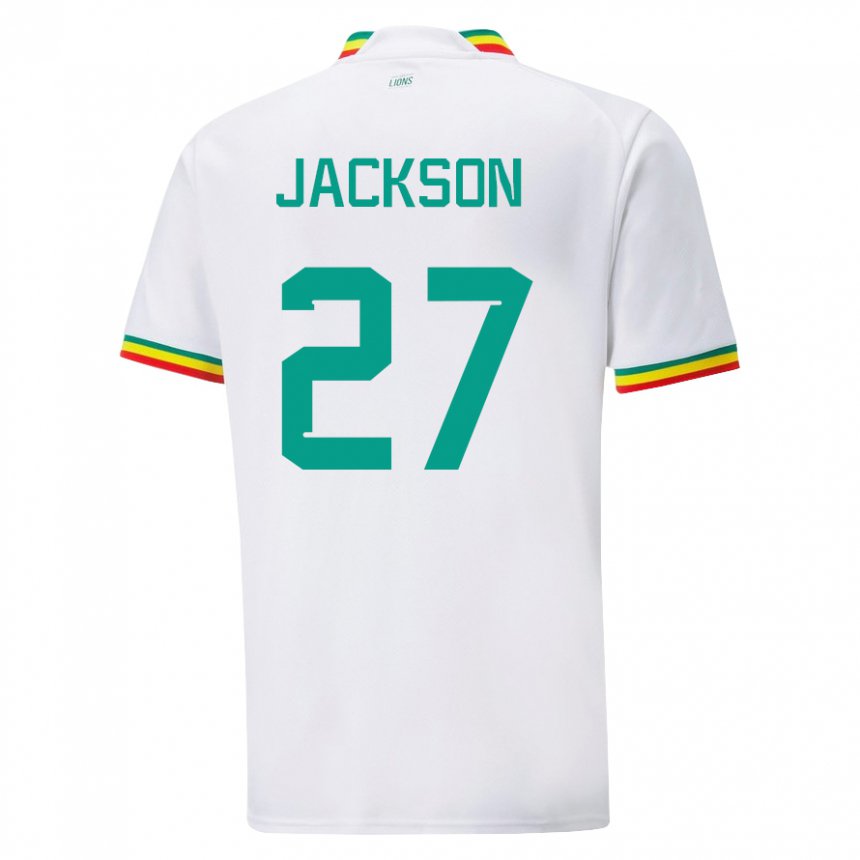 Heren Senegalees Nicolas Jackson #27 Wit Thuisshirt Thuistenue 22-24 T-shirt