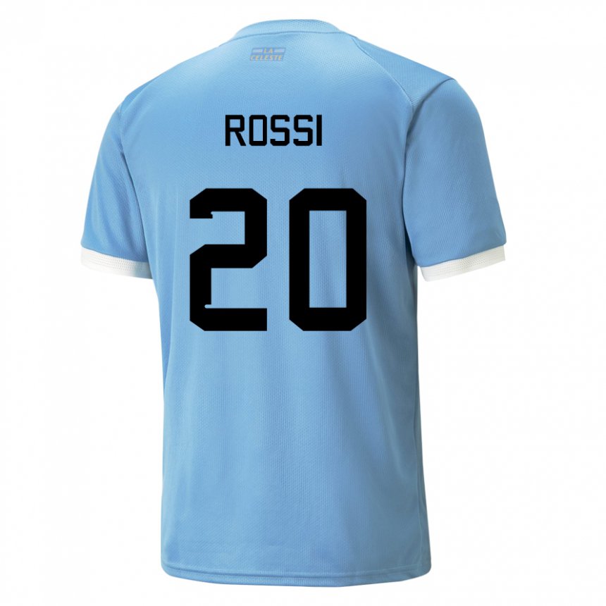 Heren Uruguayaans Diego Rossi #20 Blauw Thuisshirt Thuistenue 22-24 T-shirt