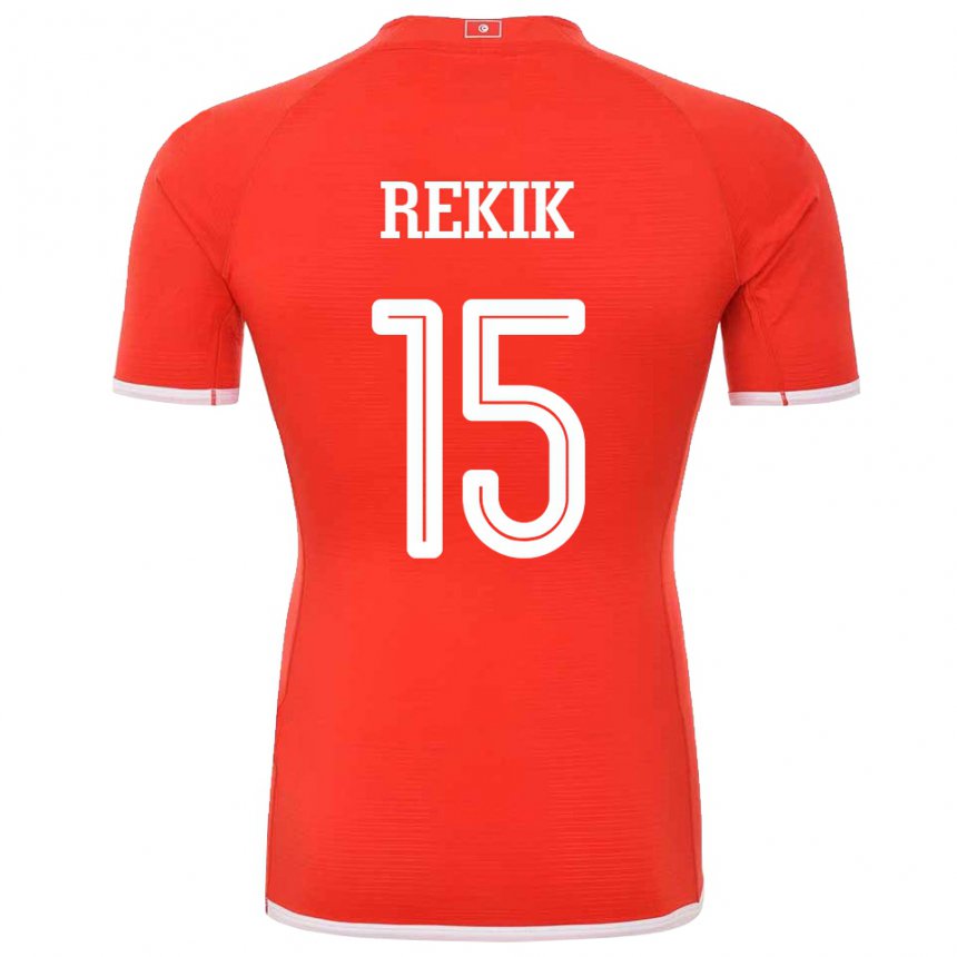 Heren Tunesisch Omar Rekik #15 Rood Thuisshirt Thuistenue 22-24 T-shirt