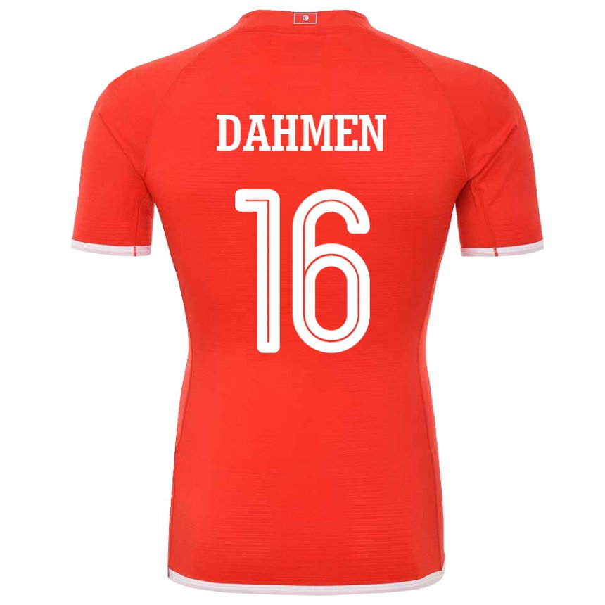 Heren Tunesisch Aymen Dahmen #16 Rood Thuisshirt Thuistenue 22-24 T-shirt