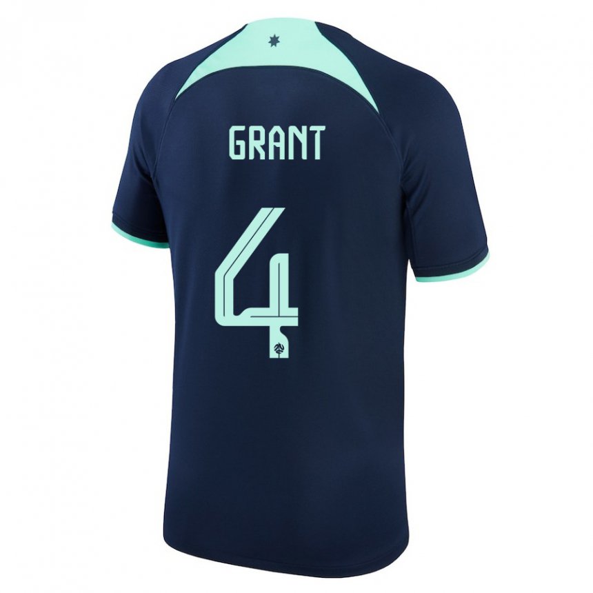 Heren Australisch Rhyan Grant #4 Donkerblauw Uitshirt Uittenue 22-24 T-shirt