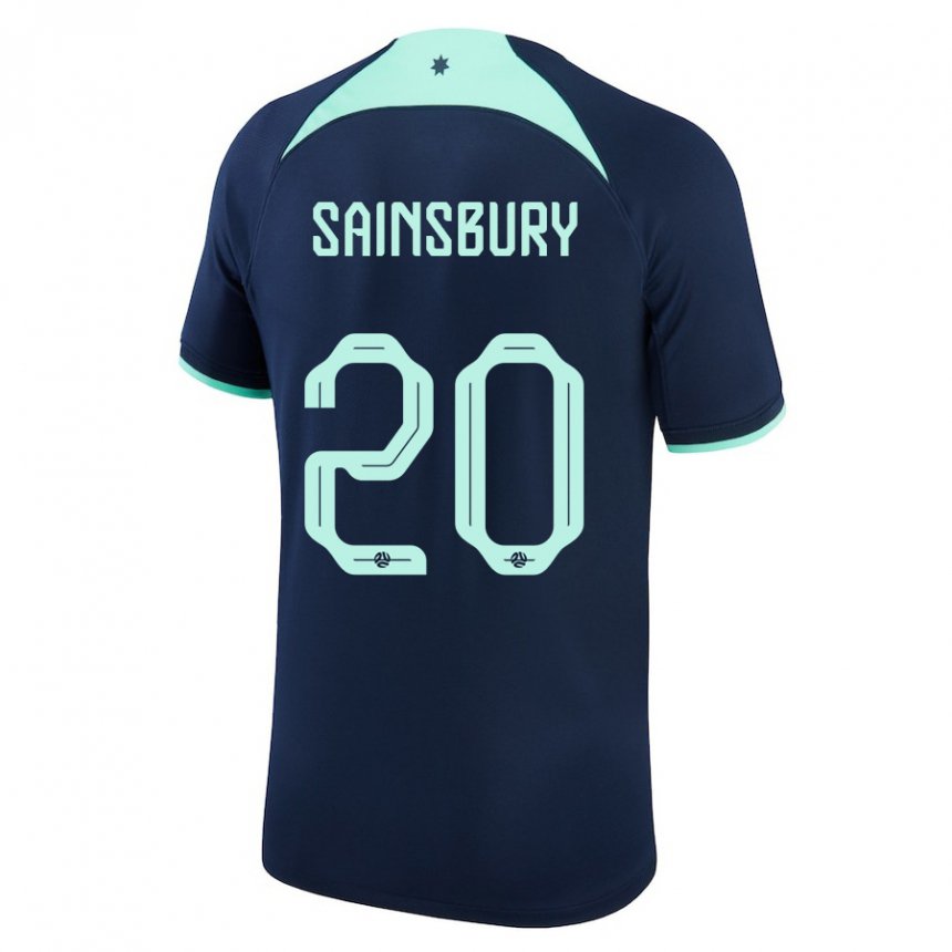 Heren Australisch Trent Sainsbury #20 Donkerblauw Uitshirt Uittenue 22-24 T-shirt