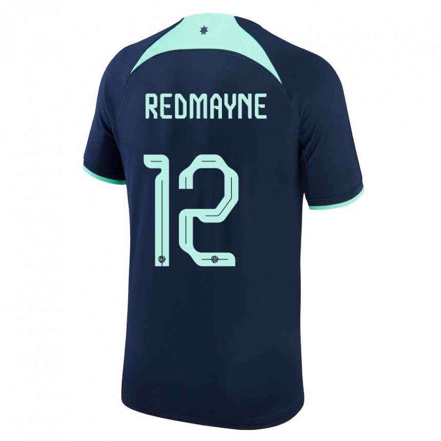 Heren Australisch Andrew Redmayne #12 Donkerblauw Uitshirt Uittenue 22-24 T-shirt