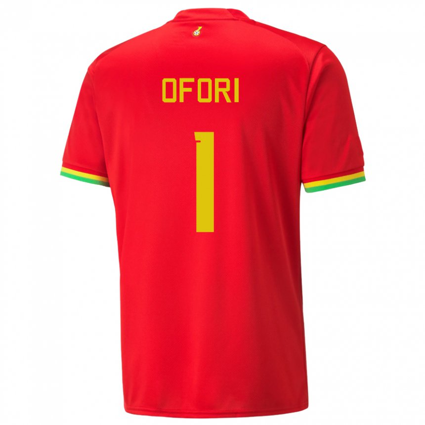 Heren Ghanees Richard Ofori #1 Rood Uitshirt Uittenue 22-24 T-shirt