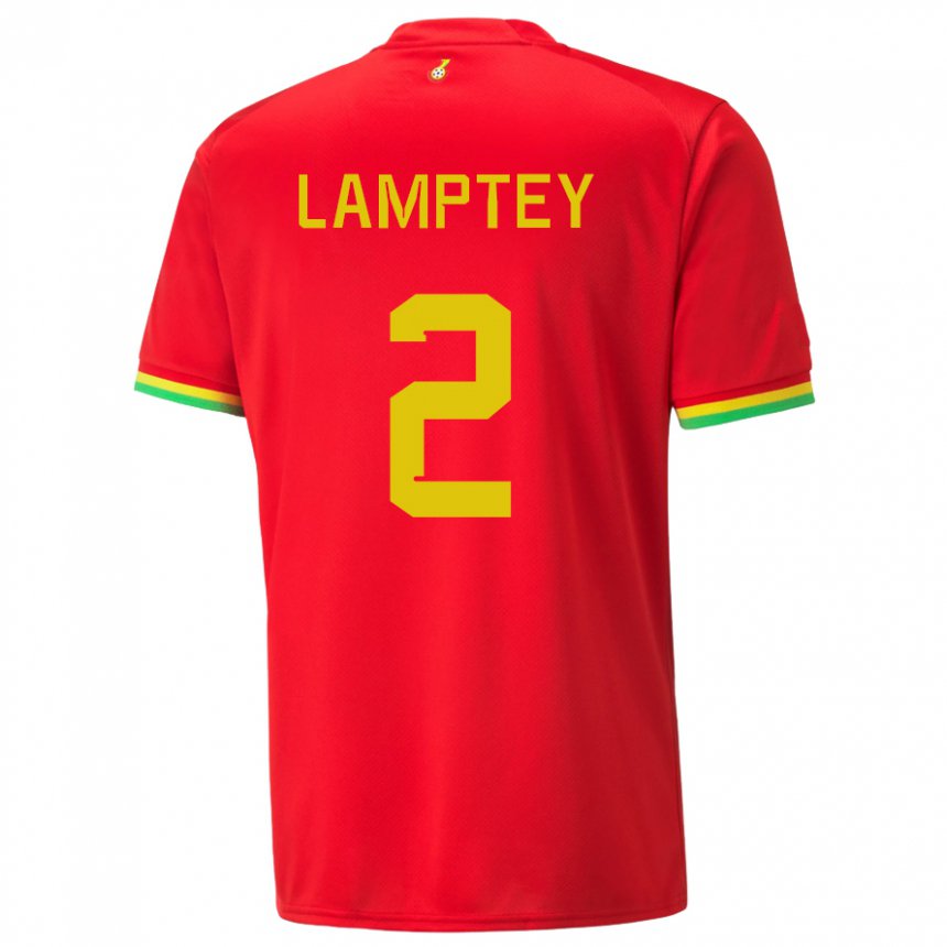 Heren Ghanees Tariq Lamptey #2 Rood Uitshirt Uittenue 22-24 T-shirt