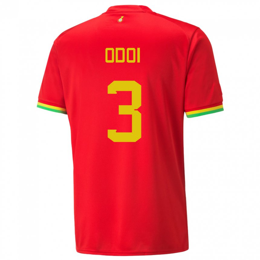 Heren Ghanees Denis Odoi #3 Rood Uitshirt Uittenue 22-24 T-shirt