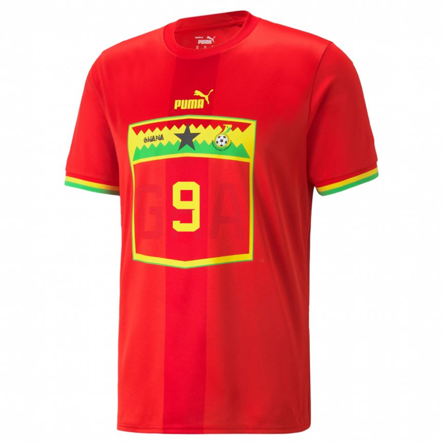 Heren Ghanees Jordan Ayew #9 Rood Uitshirt Uittenue 22-24 T-shirt