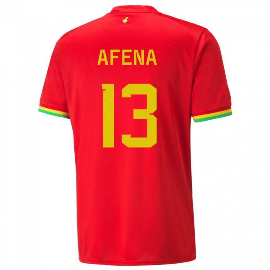 Heren Ghanees Felix Afena-gyan #13 Rood Uitshirt Uittenue 22-24 T-shirt