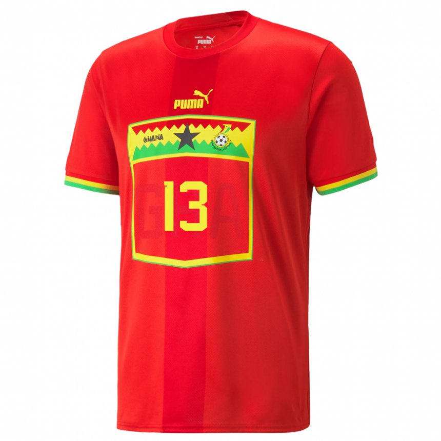 Heren Ghanees Felix Afena-gyan #13 Rood Uitshirt Uittenue 22-24 T-shirt