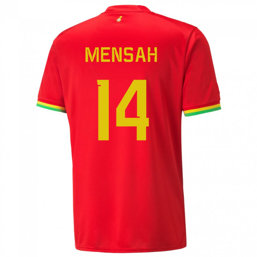 Heren Ghanees Gideon Mensah #14 Rood Uitshirt Uittenue 22-24 T-shirt