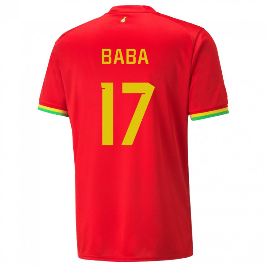 Heren Ghanees Abdul-rahman Baba #17 Rood Uitshirt Uittenue 22-24 T-shirt