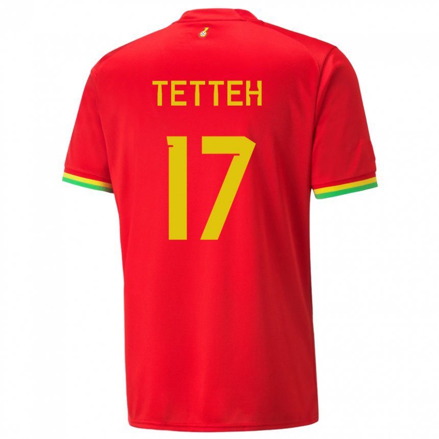 Heren Ghanees Benjamin Tetteh #17 Rood Uitshirt Uittenue 22-24 T-shirt