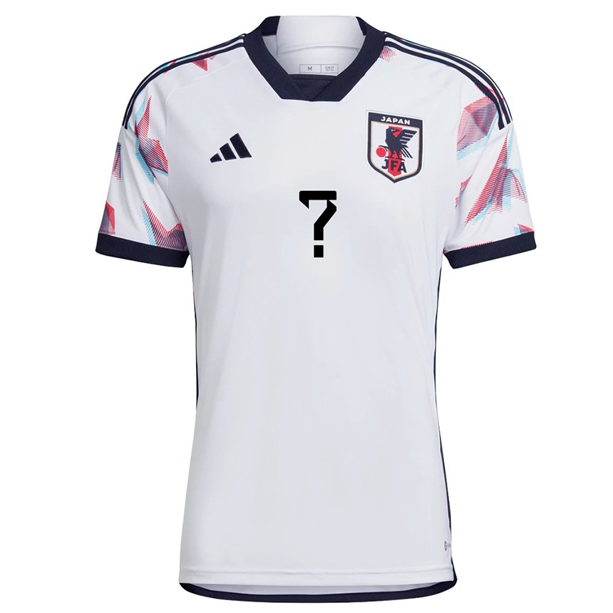 Heren Japans Uw Naam #0 Wit Uitshirt Uittenue 22-24 T-shirt