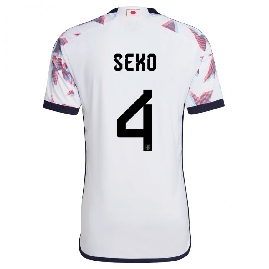 Heren Japans Ayumu Seko #4 Wit Uitshirt Uittenue 22-24 T-shirt