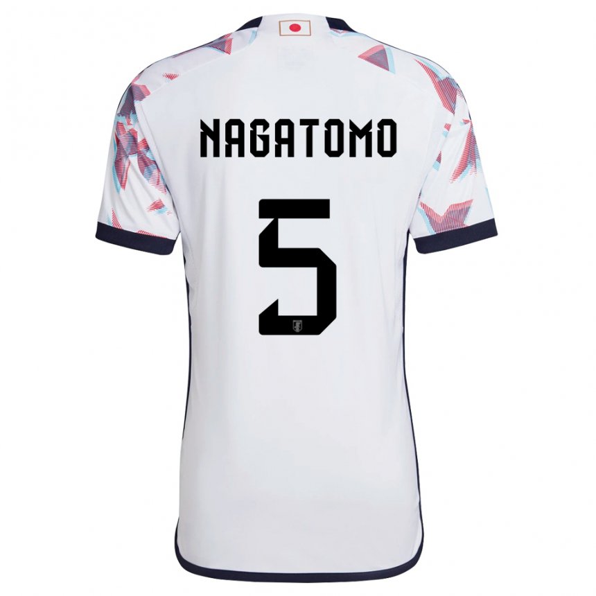 Heren Japans Yuto Nagatomo #5 Wit Uitshirt Uittenue 22-24 T-shirt