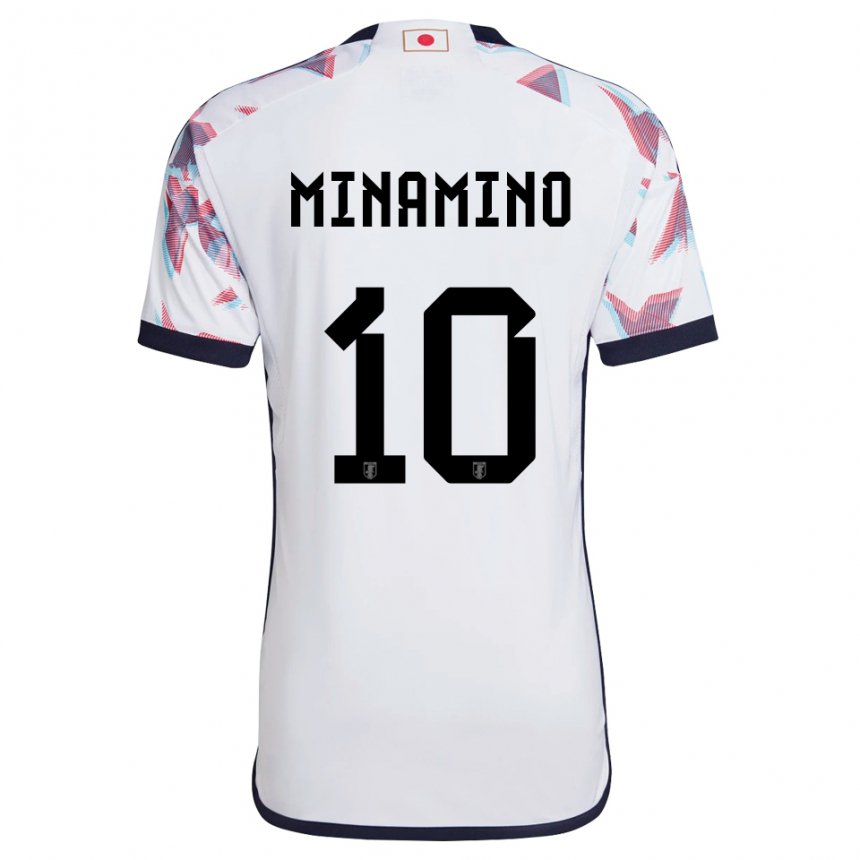 Heren Japans Takumi Minamino #10 Wit Uitshirt Uittenue 22-24 T-shirt