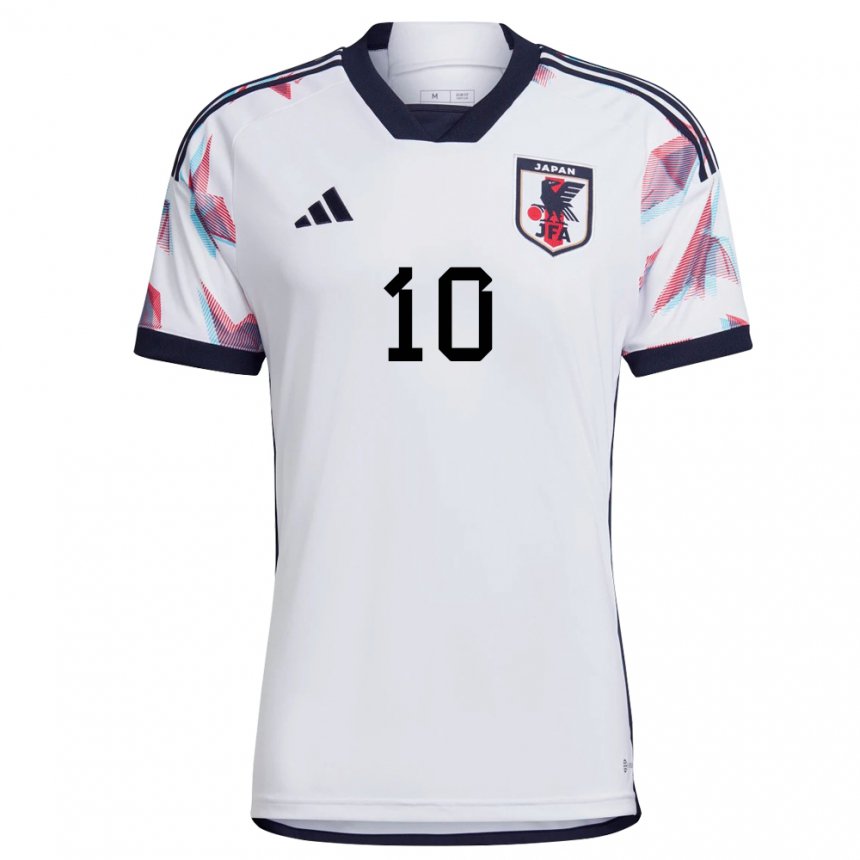 Heren Japans Takumi Minamino #10 Wit Uitshirt Uittenue 22-24 T-shirt