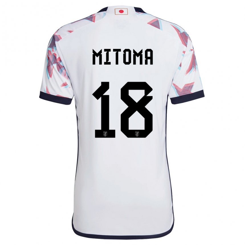 Heren Japans Kaoru Mitoma #18 Wit Uitshirt Uittenue 22-24 T-shirt