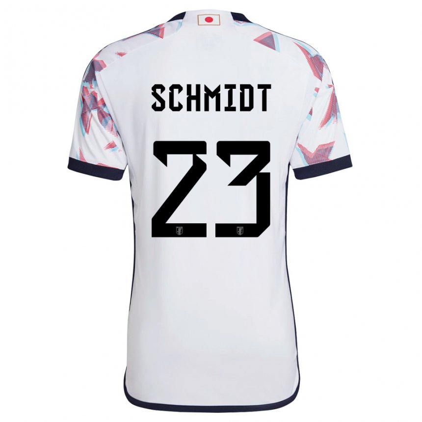 Heren Japans Daniel Schmidt #23 Wit Uitshirt Uittenue 22-24 T-shirt