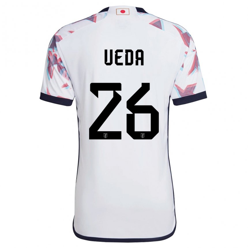 Heren Japans Ayase Ueda #26 Wit Uitshirt Uittenue 22-24 T-shirt