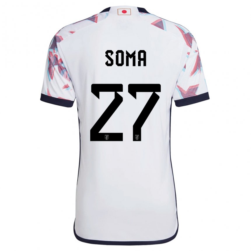 Heren Japans Yuki Soma #27 Wit Uitshirt Uittenue 22-24 T-shirt