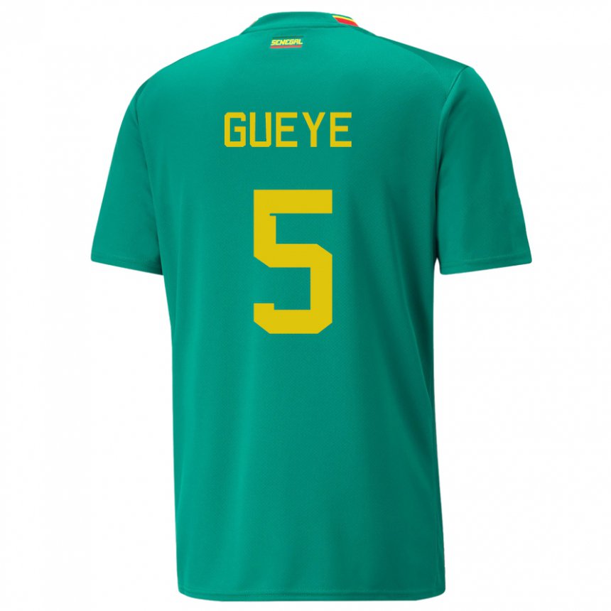 Heren Senegalees Idrissa Gueye #5 Groente Uitshirt Uittenue 22-24 T-shirt